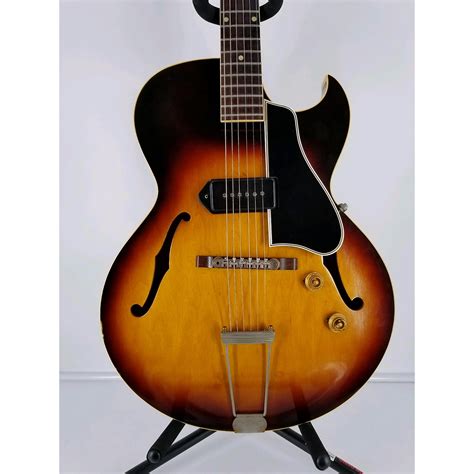 Vintage Gibson 1959 ES225T Hollow Body Electric Guitar Sunburst ...