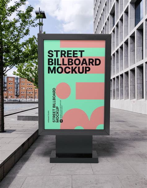 Outdoor Street Billboard Mockup Graphic Design Mockup, Online Graphic ...