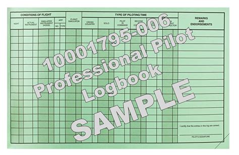 Jeppesen Professional Pilot Log Book - at Logbooks.com – Log Books ...