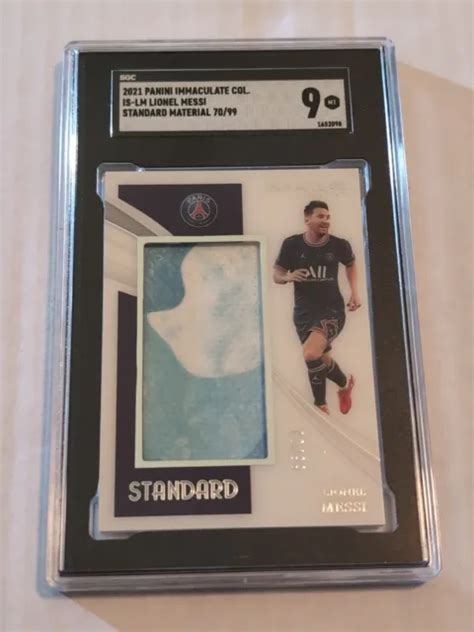 2021 IMMACULATE COLLECTION Lionel Messi Standard Material Jersey Card 70/99 SGC9 $375.00 - PicClick