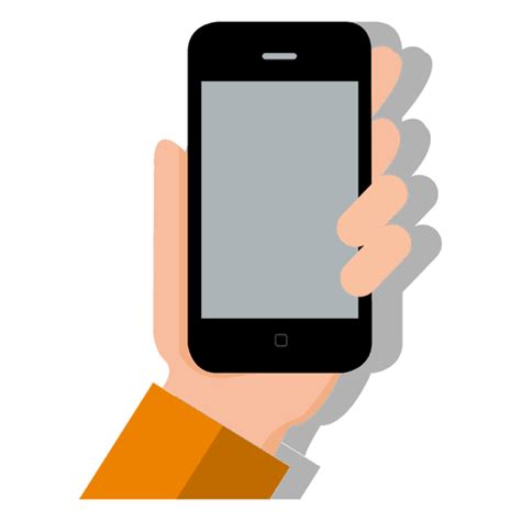 Smartphone on hand - Transparent PNG & SVG vector file