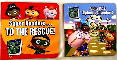 Super Why Alpha Pig's Adventure & Super Readers Mini Board Books CHOICE ...