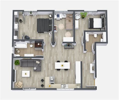 RoomSketcher, home design software, interactive floor plan tool, contemporary interior design ...