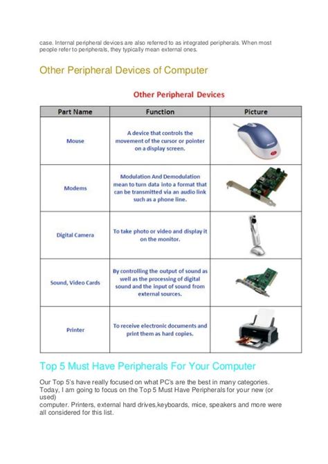 What are peripheral devices of computer