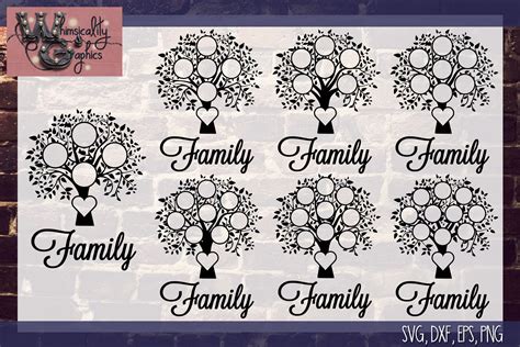 Family Tree Templates Bundle Svg Dxf Png Eps Sublimation | Etsy