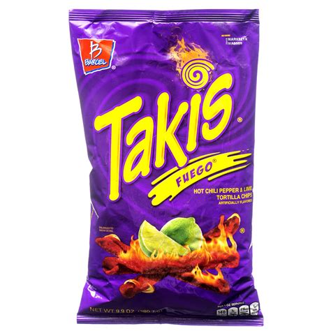 Takis Fuego Hot Chili Pepper & Lime Tortilla Chips, 9.8 oz (14 Pack)