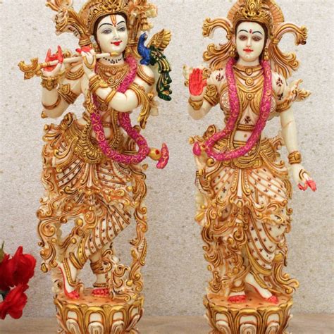 Radha Krishna Statue 37 CM Radha Krishna Sculpture Goddess - Etsy