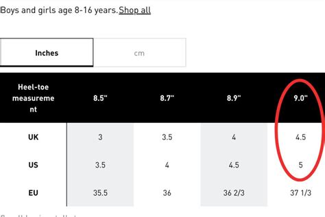 Adidas Shoe Size Chart - 2024