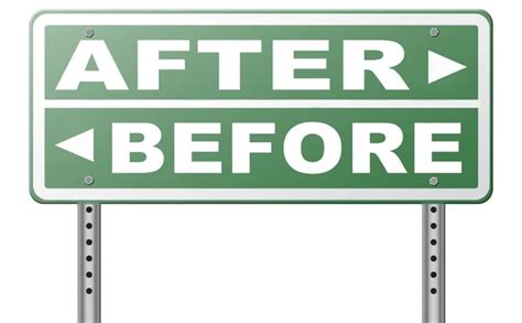 Before or after sign — Stock Photo © kikkerdirk #73976543