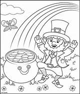 Leprechaun Coloring Pages St Patricks Day Page sketch template