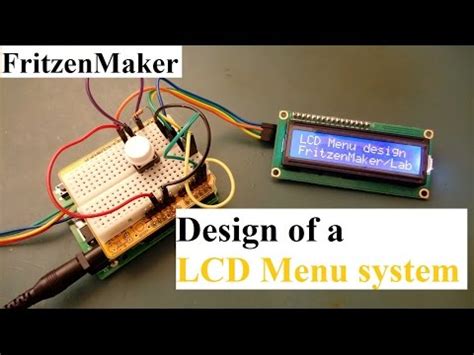 LCD menu with Arduino - YouTube