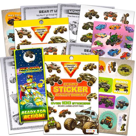 Buy Monster JamParty Supplies Stickers Bundle ~ 200 Monster Jam Trucks ...