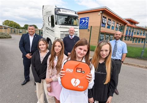 School in Belper receives life-saving heart defibrillator from former pupil - HCG Used Trucks