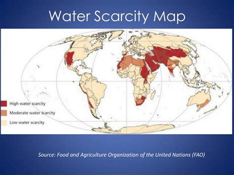 PPT - Water Scarcity Map PowerPoint Presentation, free download - ID:2730969