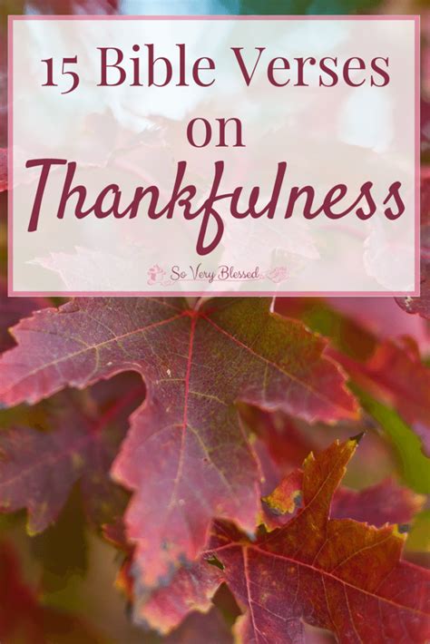 15 Bible Verses on Thankfulness