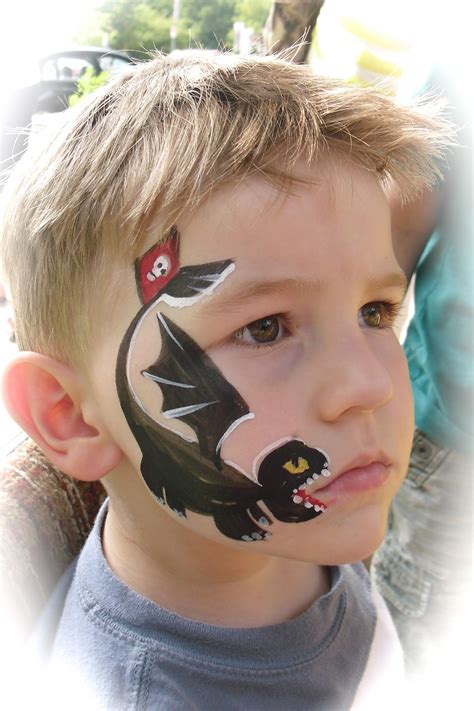 Toothless- How to Train Your Dragon face painting by Party Picassos Face Painting of Chicago ...