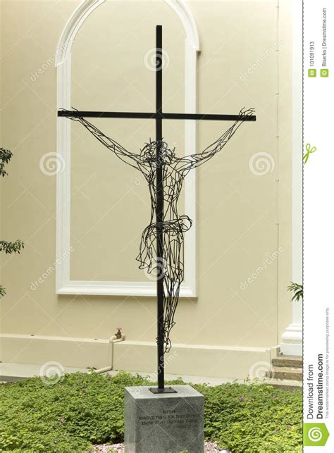 Jesus at the cross editorial stock photo. Image of asia - 101091913