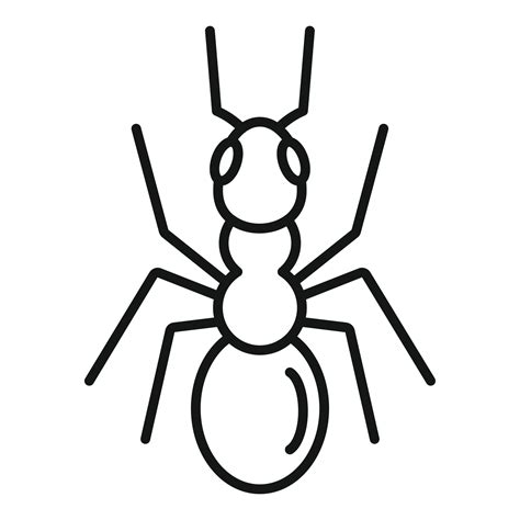 Cute ant icon, outline style 14636852 Vector Art at Vecteezy