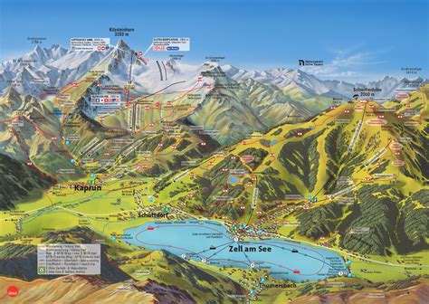 Full size piste map for Zell am See - Kaprun