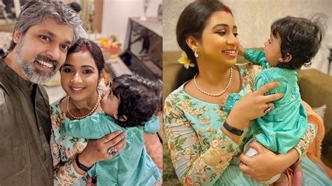 Shreya Ghoshal Celebrates first Diwali with her Cute Baby Boy and her ...