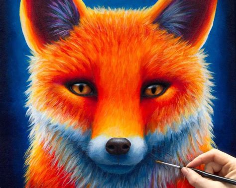 Colorful Fox Painting Tutorial — Doodle and Stitch