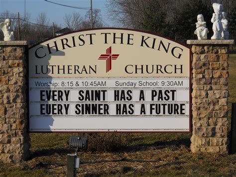 Christ the King Lutheran Church road sign | Christ the king, Lutheran church, Lutheran