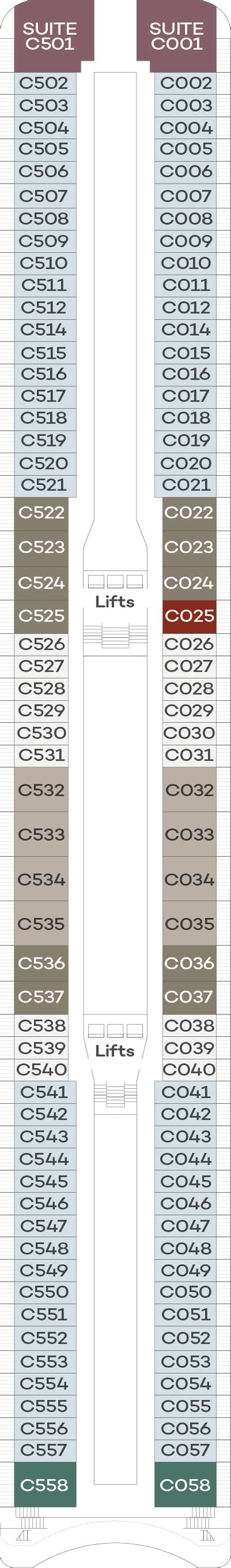 Spirit of Discovery Deck Plan | Saga Ocean Cruises | ROL Cruise