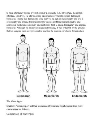 Body Type of Theory / William Sheldon's Theory / Biological Theory ...