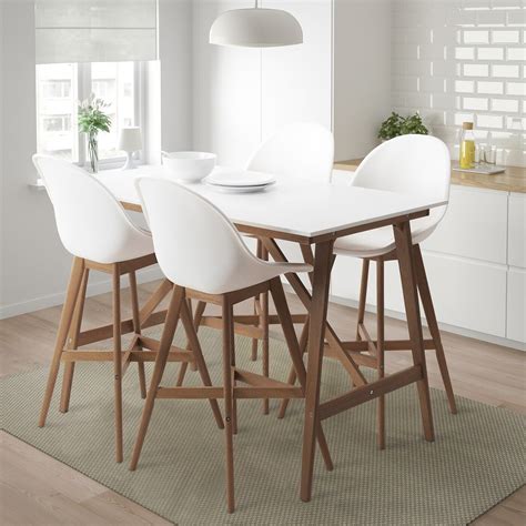 FANBYN Bar table and 4 bar stools, white/white - IKEA | Bar table and ...