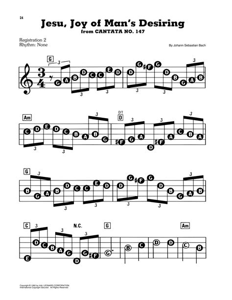 Jesu, Joy Of Man's Desiring by Johann Sebastian Bach Sheet Music for E-Z Play Today at Sheet ...