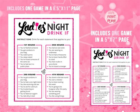 Ladies Night Games Printable