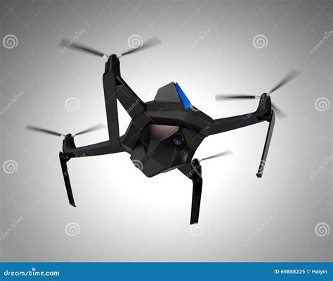 Autonomous Unmanned Drone with Surveillance Camera Stock Illustration ...