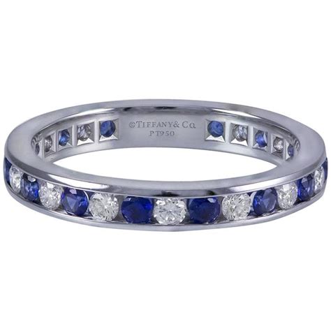 Tiffany and Co. Sapphire Diamond Platinum Wedding Band Ring | Platinum ...