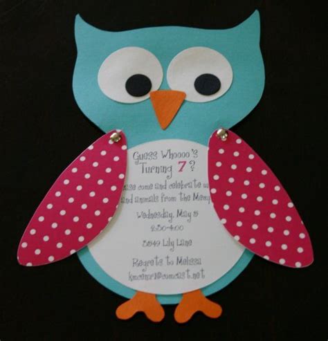 Owl Invitations Adorable Custom Party Invites by ThePreppyLadybug | Verjaardagsuitnodiging ...