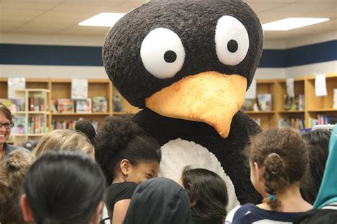 JiJi the ST Math Penguin Visits Davis Elementary - 2018 | Flickr