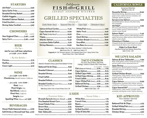 California Fish Grill Menu, Menu for California Fish Grill, Artesia, Artesia - Urbanspoon/Zomato