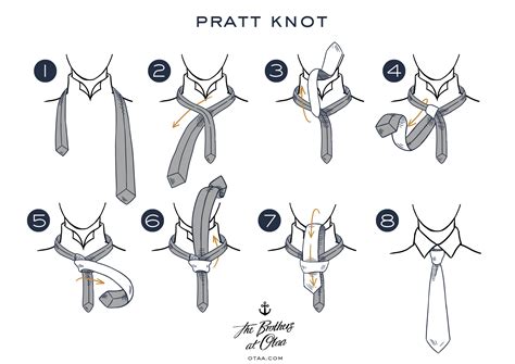 How To Tie A Pratt Knot | Tie Knot Tutorial | How To Tie A Tie | OTAA