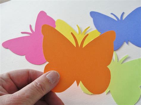 Bright Butterfly Paper Cut Outs Cutouts Neon Colors Paper Butterflies Scrapbook Embellishments ...