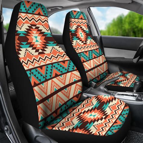 Navajo Western Style Print Pattern Universal Fit Car Seat Covers - JorJune