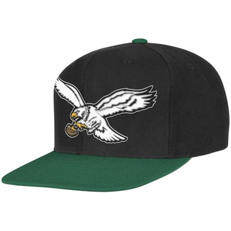 Mitchell & Ness Philadelphia Eagles Throwback XL Logo 2T Snapback Hat ...