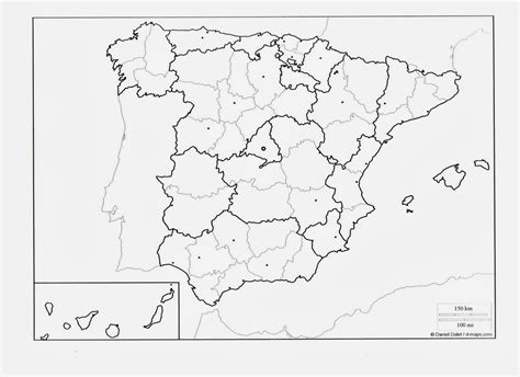 Mapa Politico De España Para Rellenar