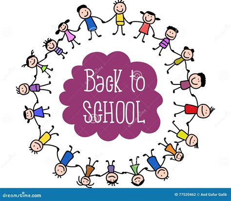 Children back to school stock vector. Illustration of blackboard - 77520462