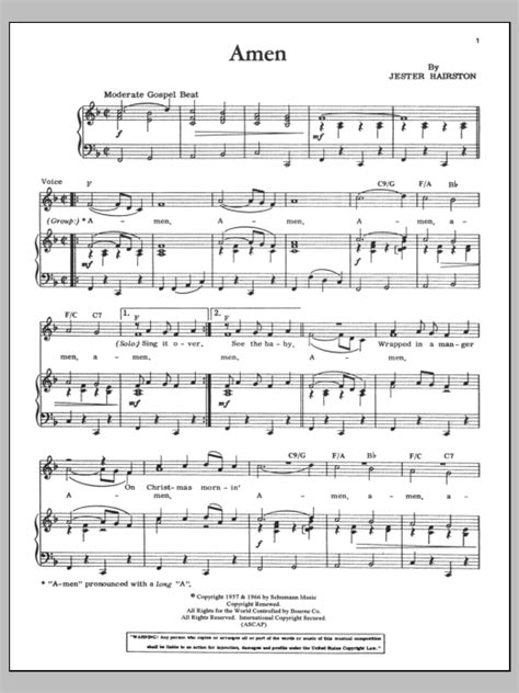 Amen | Sheet Music Direct