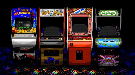 HD wallpaper: Ahoy, arcade, arcade machine, Space Invaders, Pac-Man ...