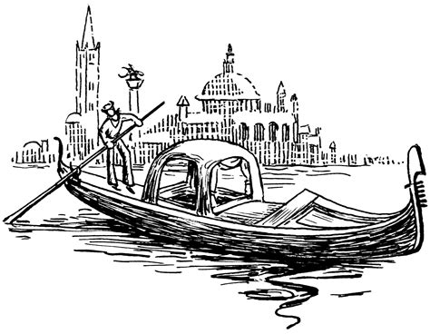 Venice Gondola Drawing at PaintingValley.com | Explore collection of ...