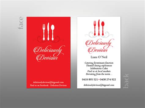 Catering Business Card Design for a Company by MilM | Design #4905338