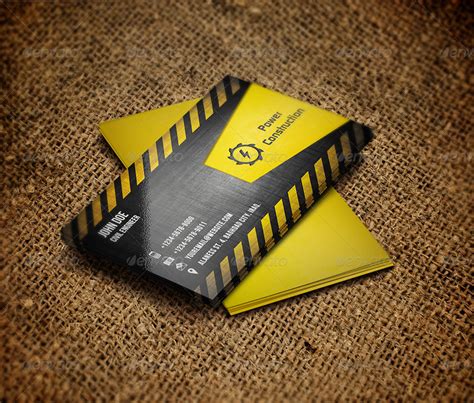 Construction Business Card - 20+ Examples, Illustrator, Word, Pages ...