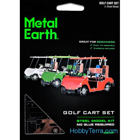 3D metal puzzle. Golf Cart Set Fascinations 108 HobbyTerra.com