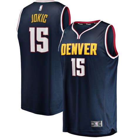 Denver Nuggets Nikola Jokic Fanatics Branded Navy Fast Break Player Jersey - Icon Edition ...