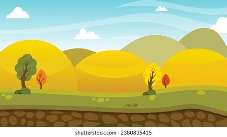 2d Cartoon Vector Illustration Game Background Stock Illustration ...